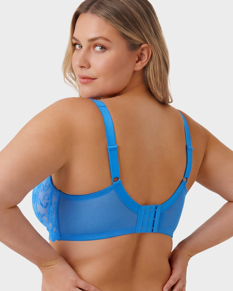 Sheer Lace Full Coverage Underwire Bra