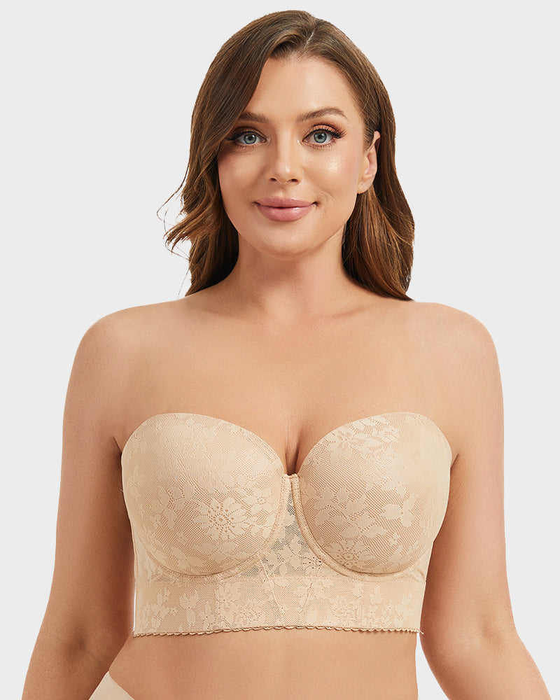 Smooth Lace Longline Strapless Underwire Bra Main image