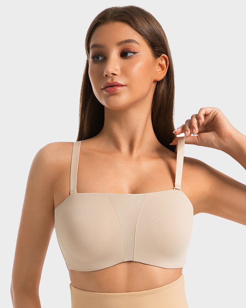 Strapless Anti-Slip Full Coverage Bandeau Bra Secondary image