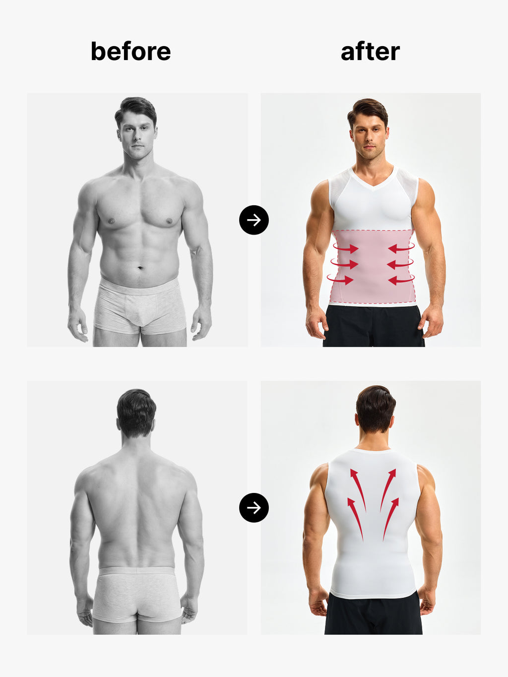 Men's Mesh Compression Tank Top Shirt Breathable Stretch Body Shaper Vest