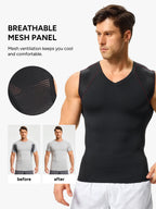 Men's Mesh Compression Tank Top Shirt Breathable Stretch Body Shaper Vest
