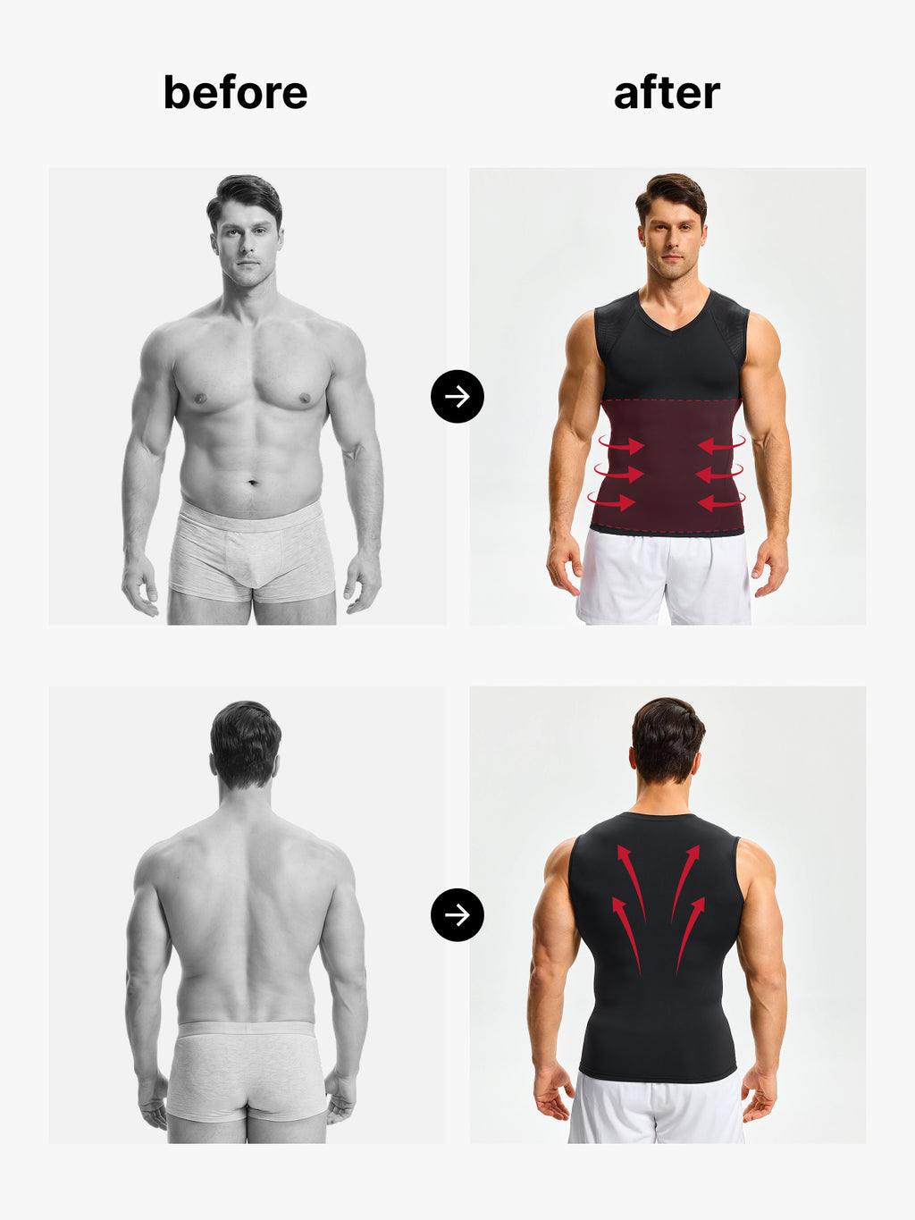 Men's Mesh Compression Tank Top Shirt Breathable Stretch Body Shaper Vest