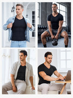Seamless Compression Shirt Tummy Control Slimming Undershirt For Men