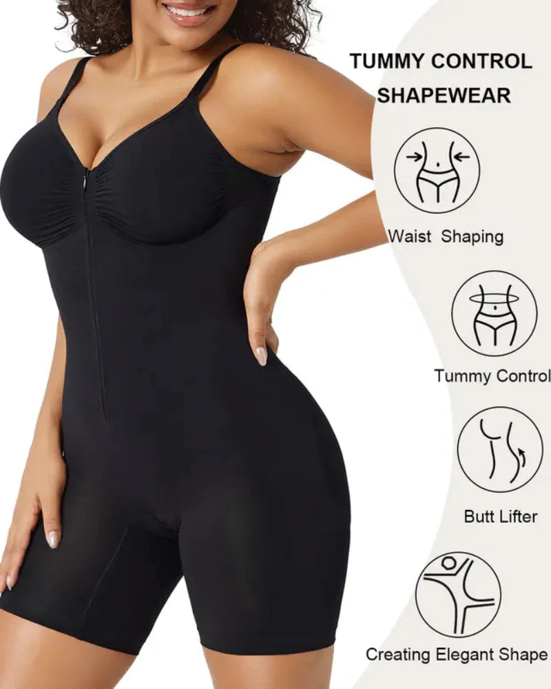 Women's Tummy Control Zip Bodysuit Secondary image