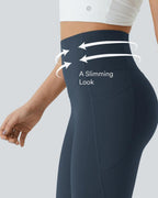 Butt Lifting Tummy Control Side Pocket High Waisted Shaping Training Leggings