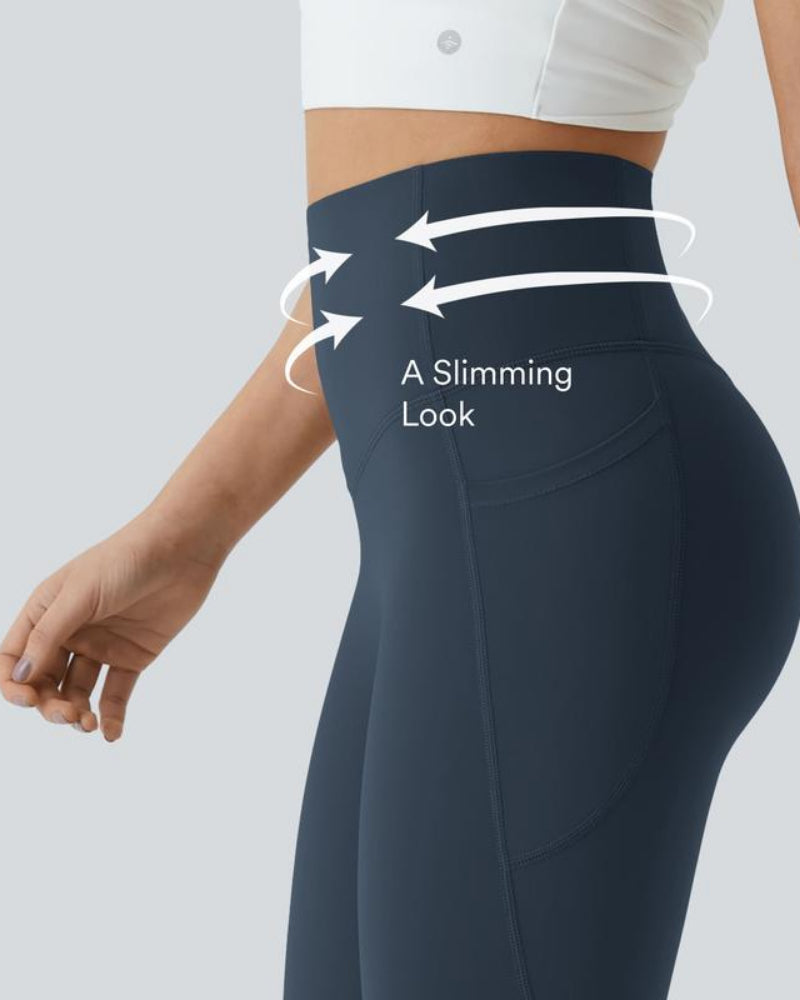 High Waisted Butt Lifting Tummy Control Side Pocket Shaping Training Leggings Secondary image