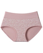 Cute Love Print Soft Cotton Stretchy Women's Panties (6 Pack)