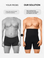 High Waist Steel Boning Support Shorts for Men