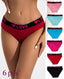 Women's High Rise Love Letter Tape Panties（6 Pack）